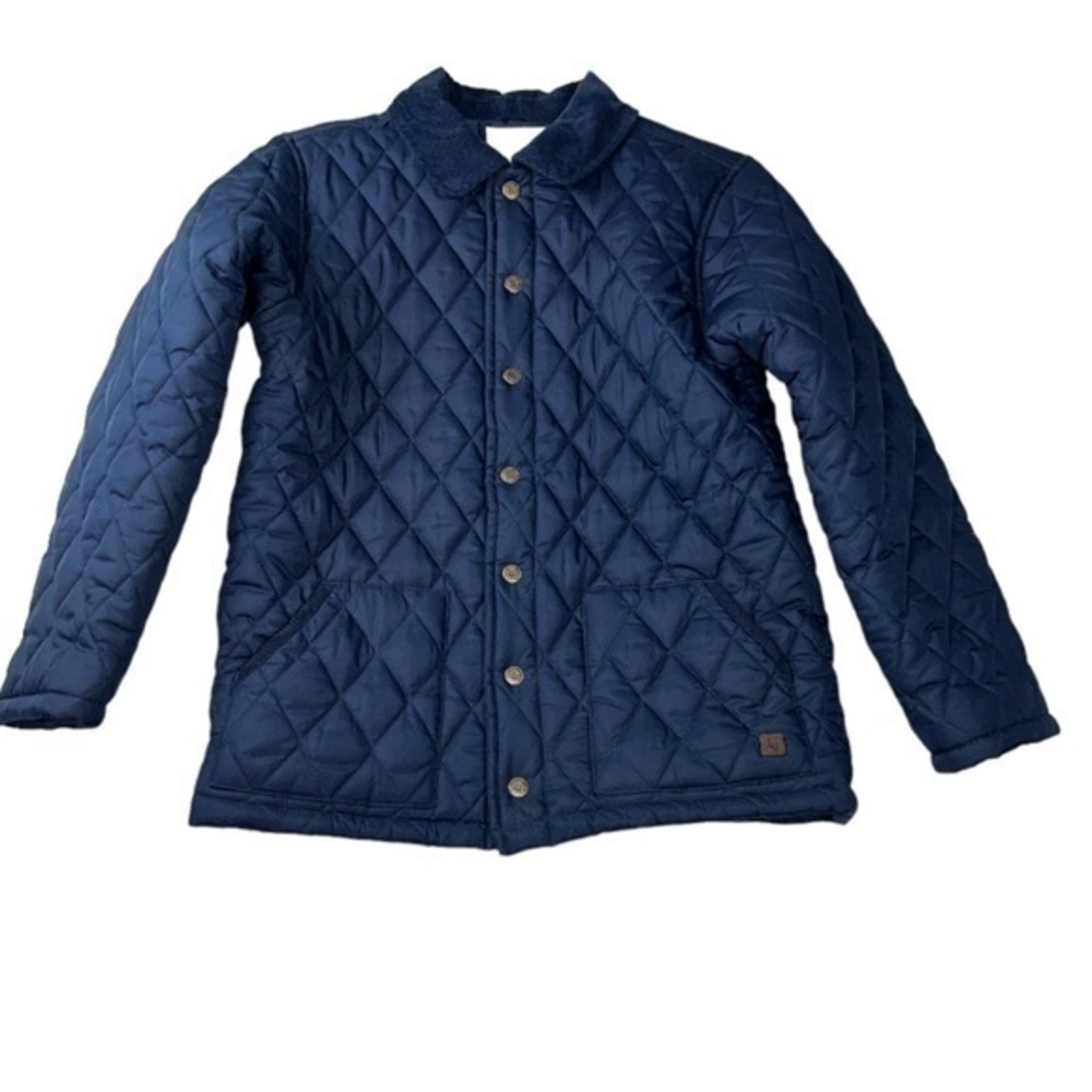 Janie and Jack navy quilted kids jacket size 10-12